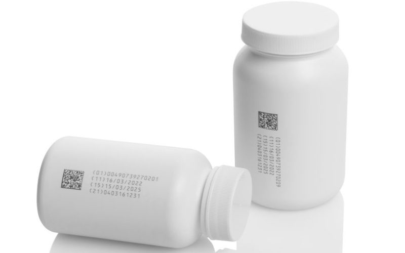 Datamatrix Pharma Bottles